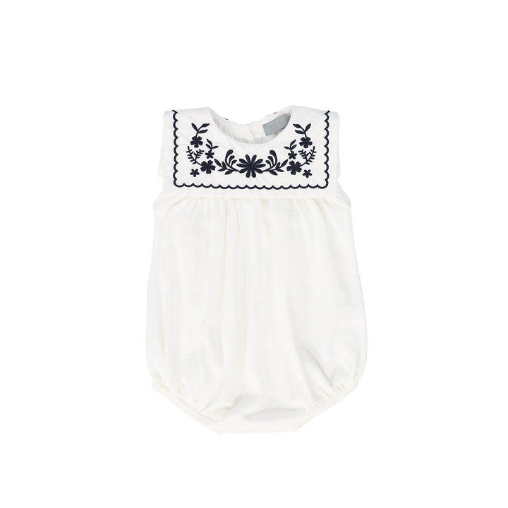 one piece sailor bubble romper - ivory