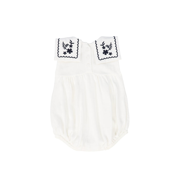 one piece sailor bubble romper - ivory