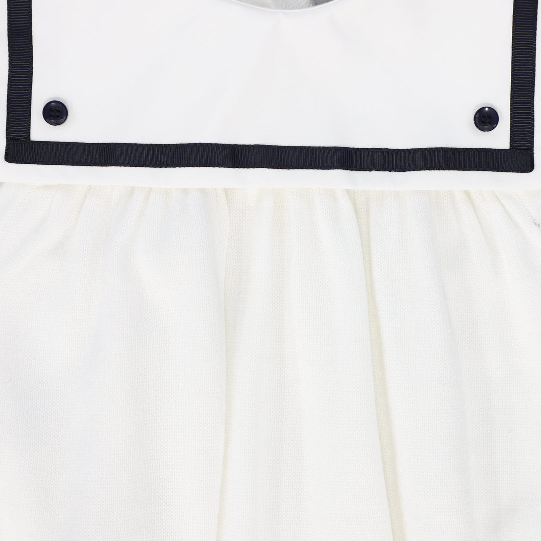 one piece sailor bubble romper - ivory