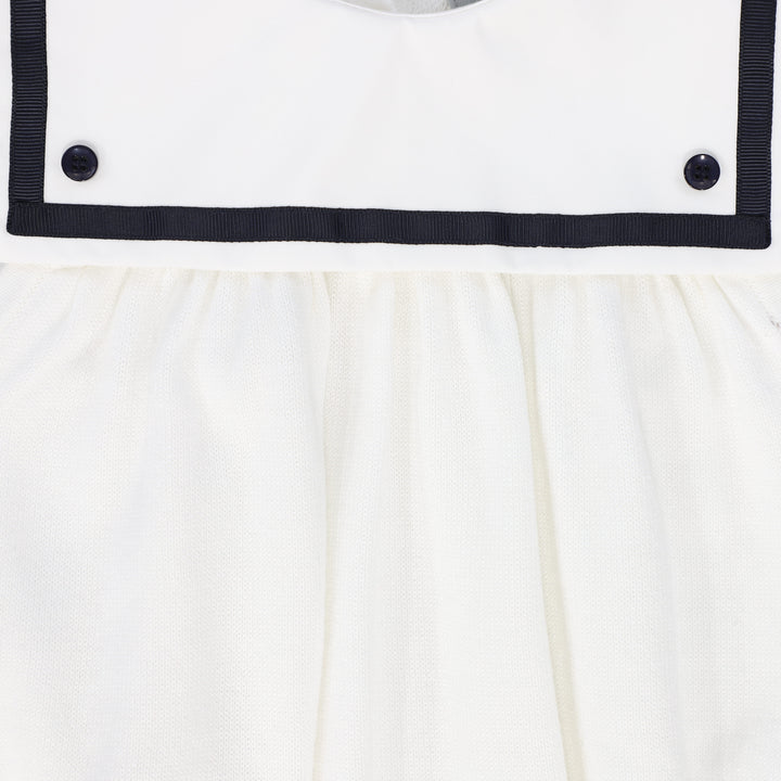 one piece sailor bubble romper - ivory