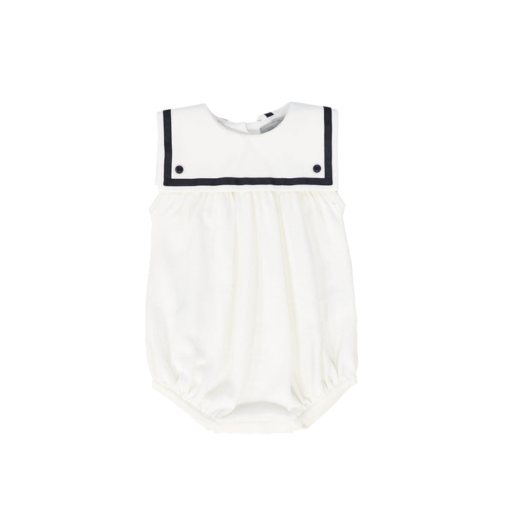 one piece sailor bubble romper - ivory