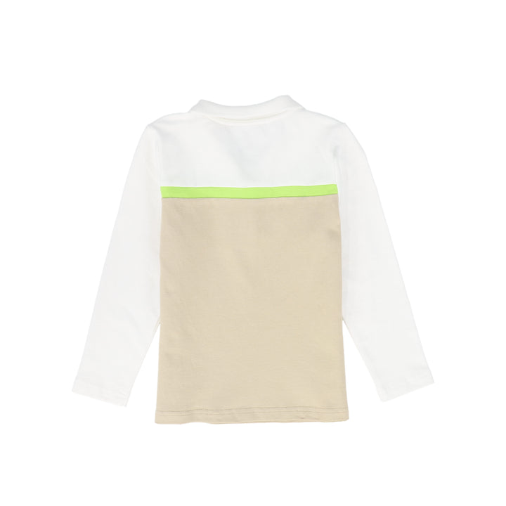 polo l/s neon striped - tan