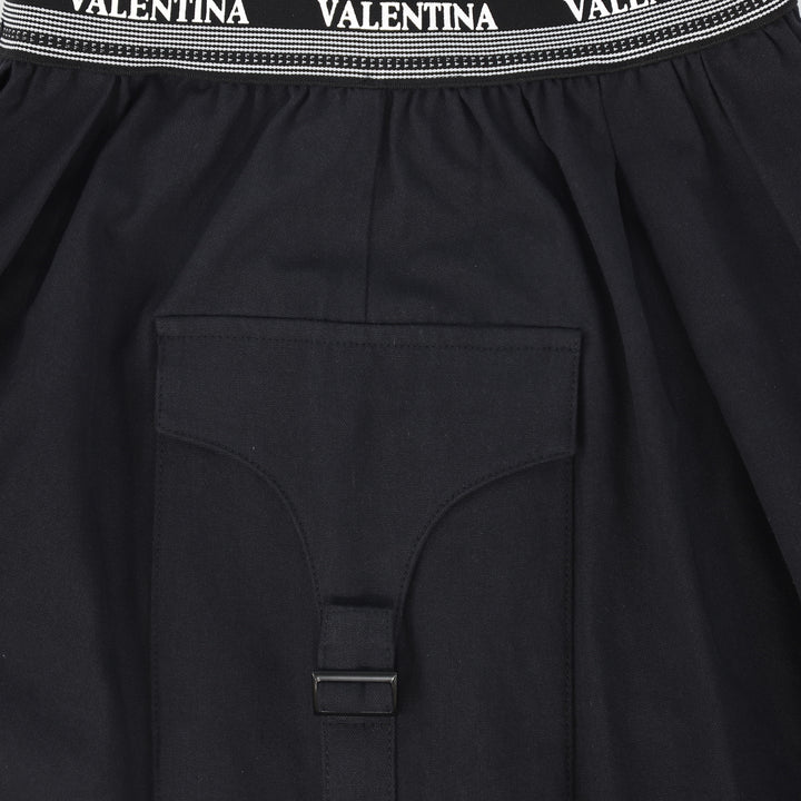 skirt maxi logo band cargo style - black