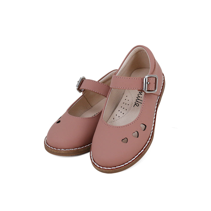 shoes clunky piper heart cut out mary janes - blush