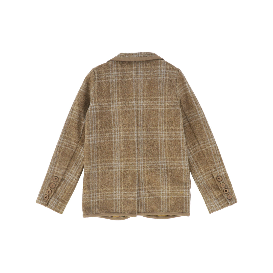 blazer wool plaid - camel
