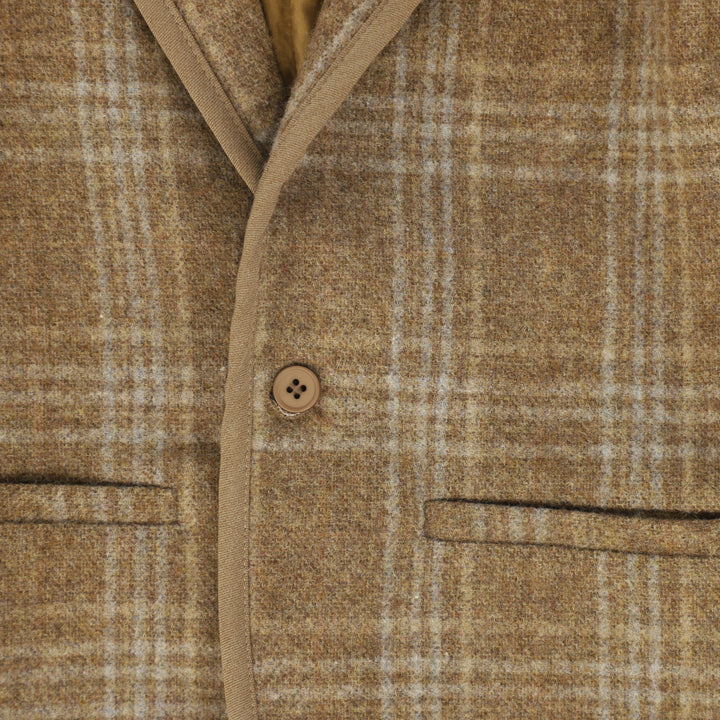 blazer wool plaid - camel