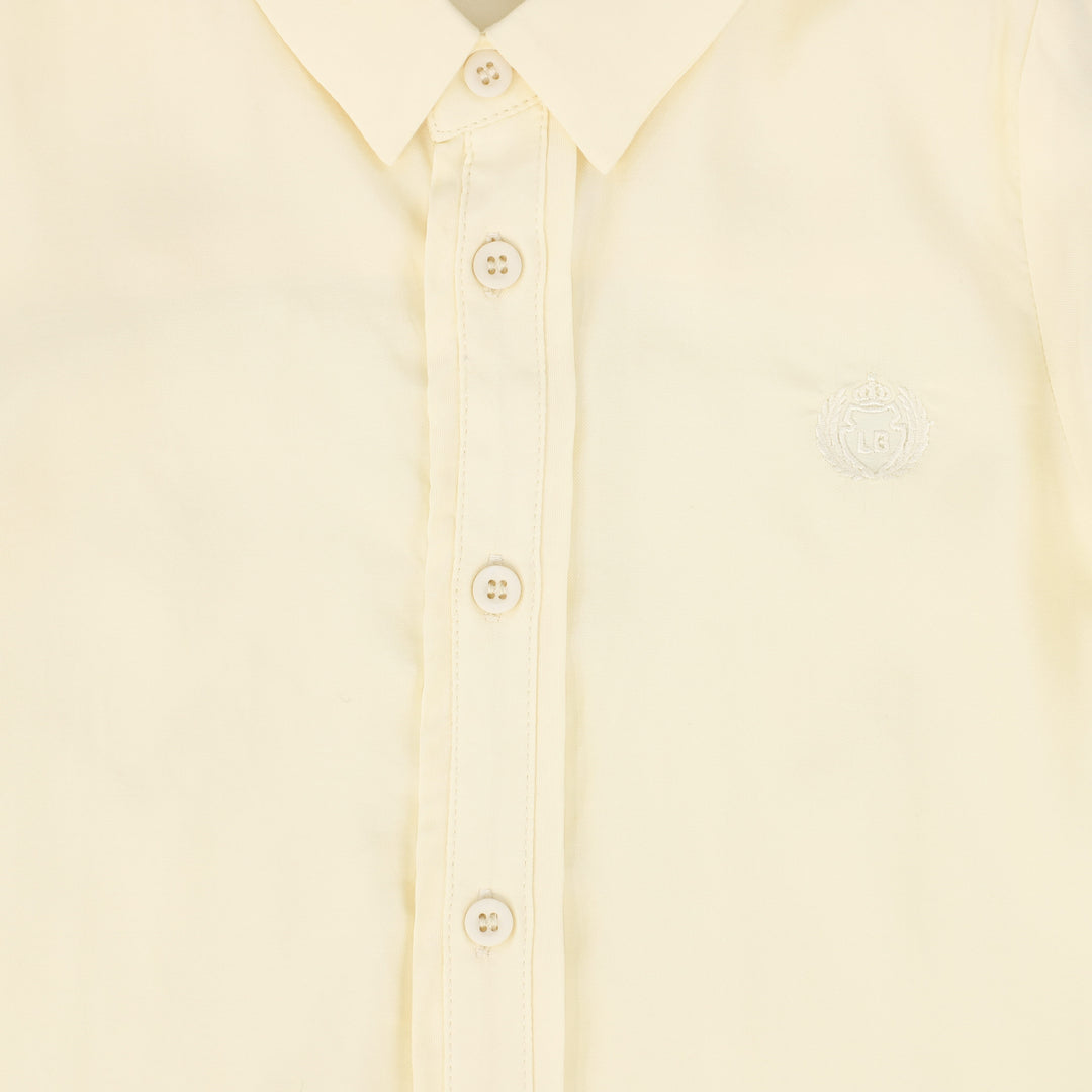 shirt l/s matte silk - ivory