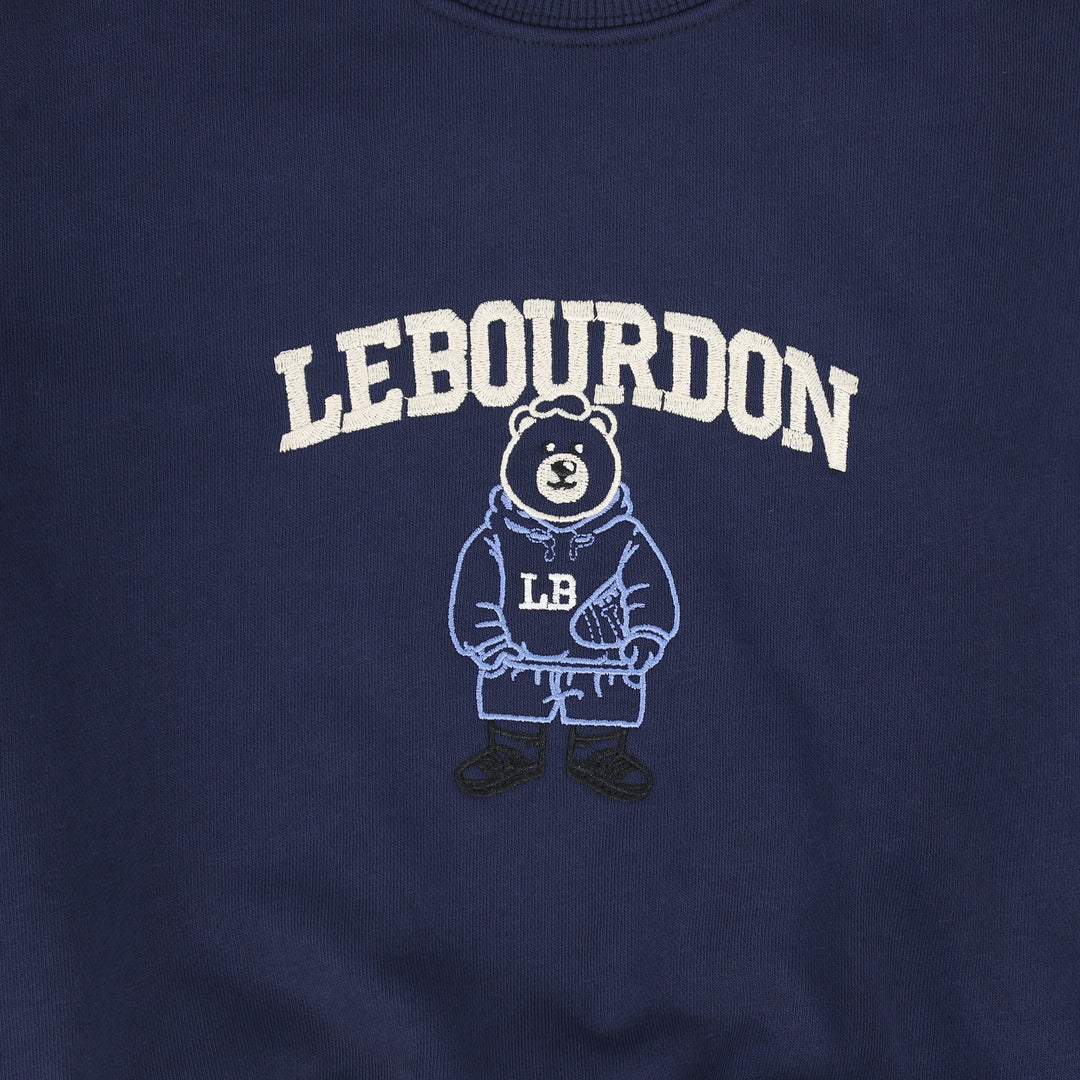 set outfit logo bear sweatshirt and leggings - navy