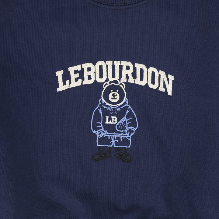 set outfit logo bear sweatshirt and leggings - navy
