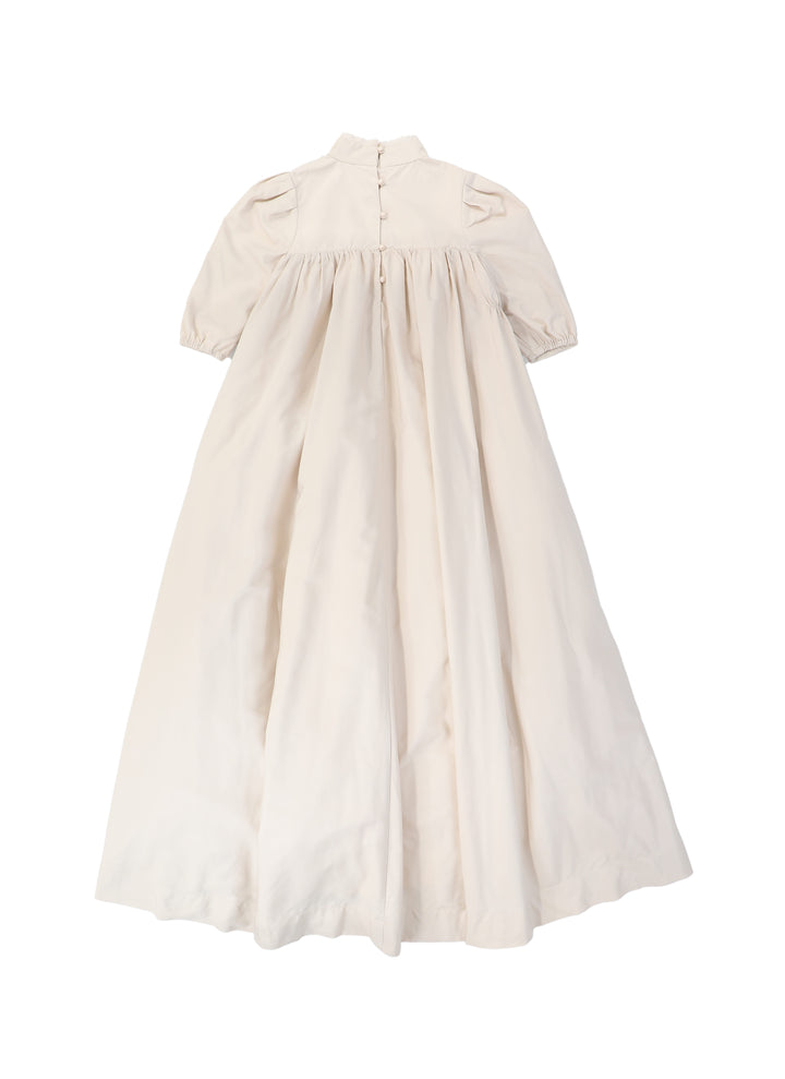 gown maxi taffeta lace detail - pink