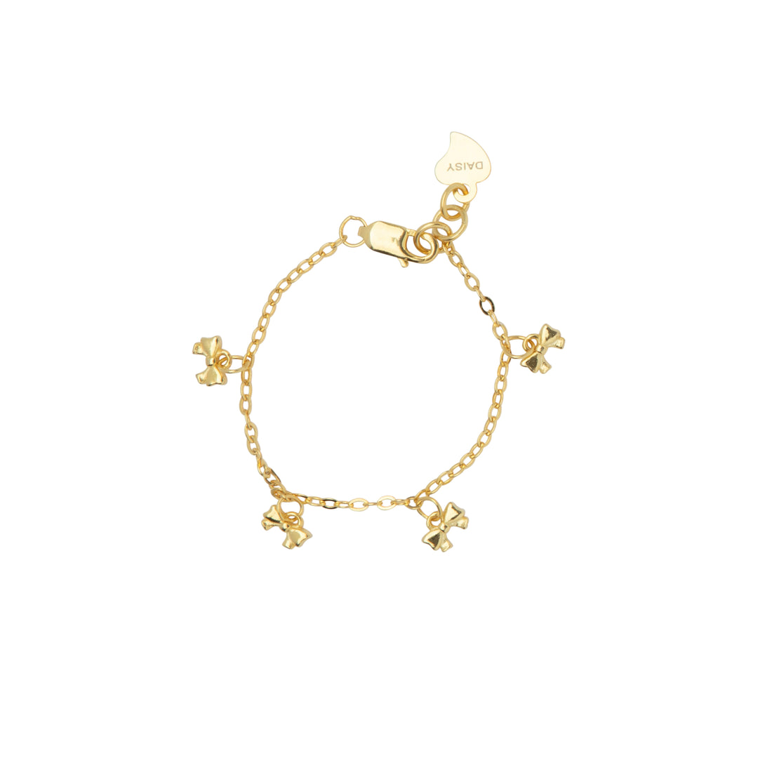 bracelet bow charms - gold