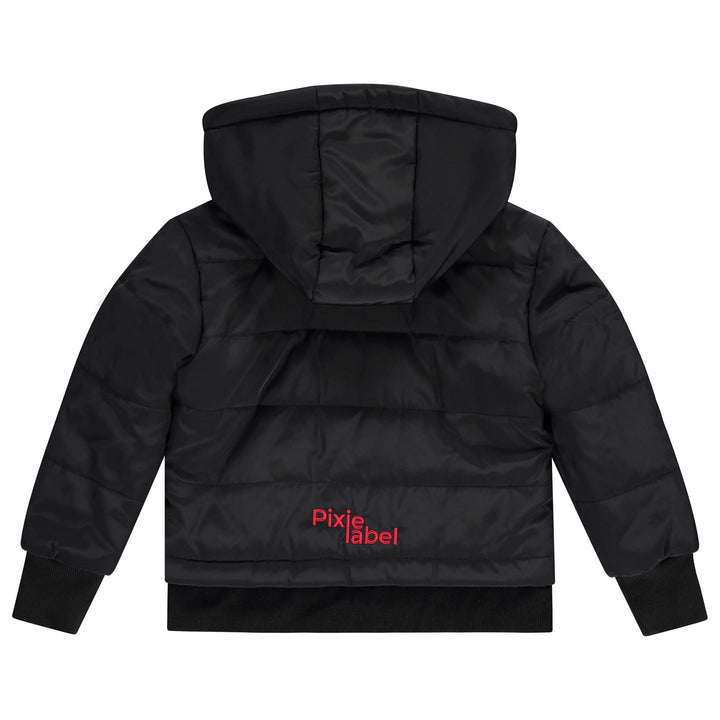 jacket puffer mock cord - black