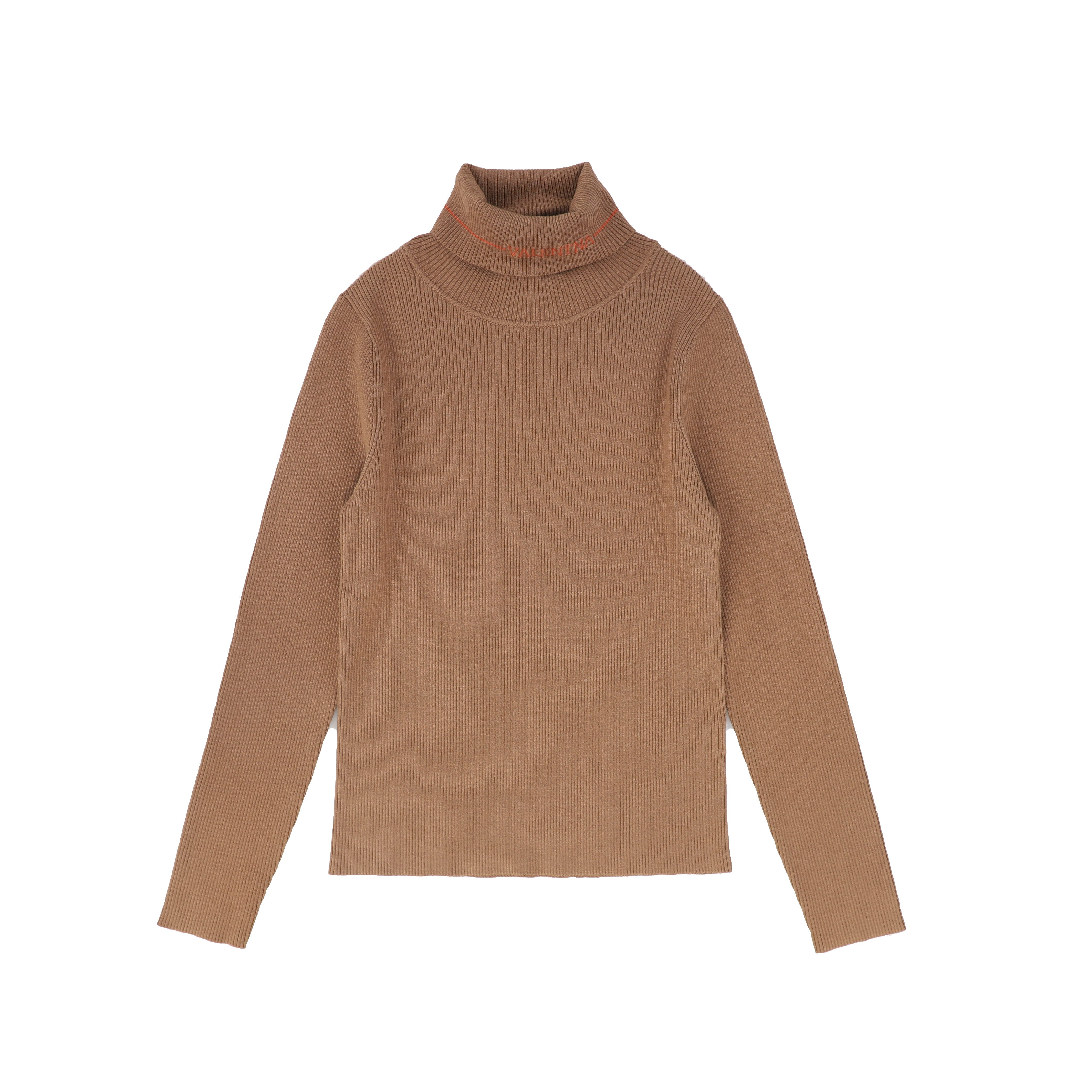 タグ付き新品　louren  turtle neck rib knit キャメル top l/s ribbed subtle logo turtleneck - camel – Lily and Todd