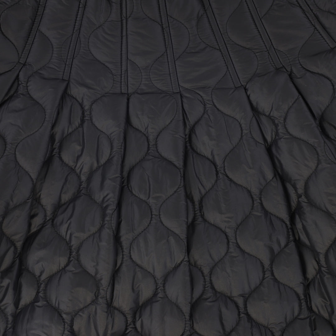 skirt midi padded quilt - black