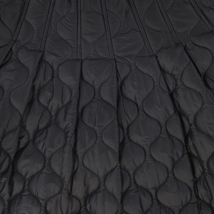 skirt midi padded quilt - black