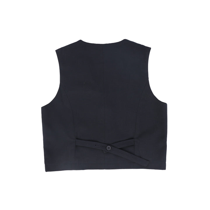 vest suit with back closure - navy