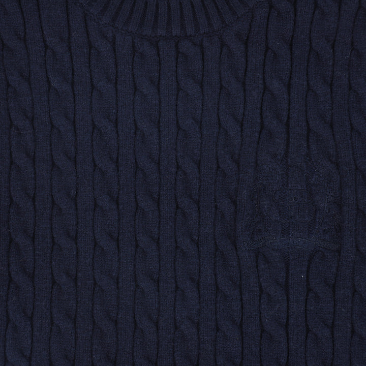 vest cable knit - navy