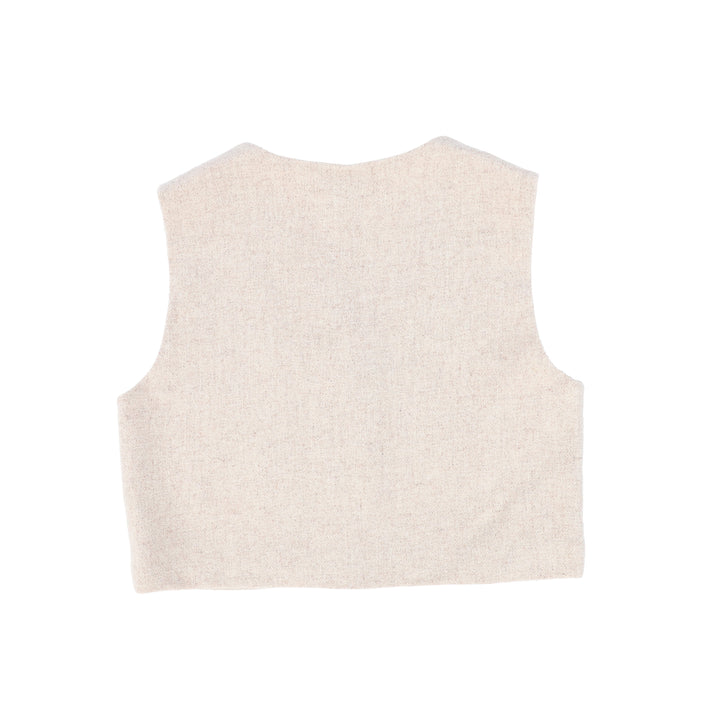 vest marled wool suit - oatmeal