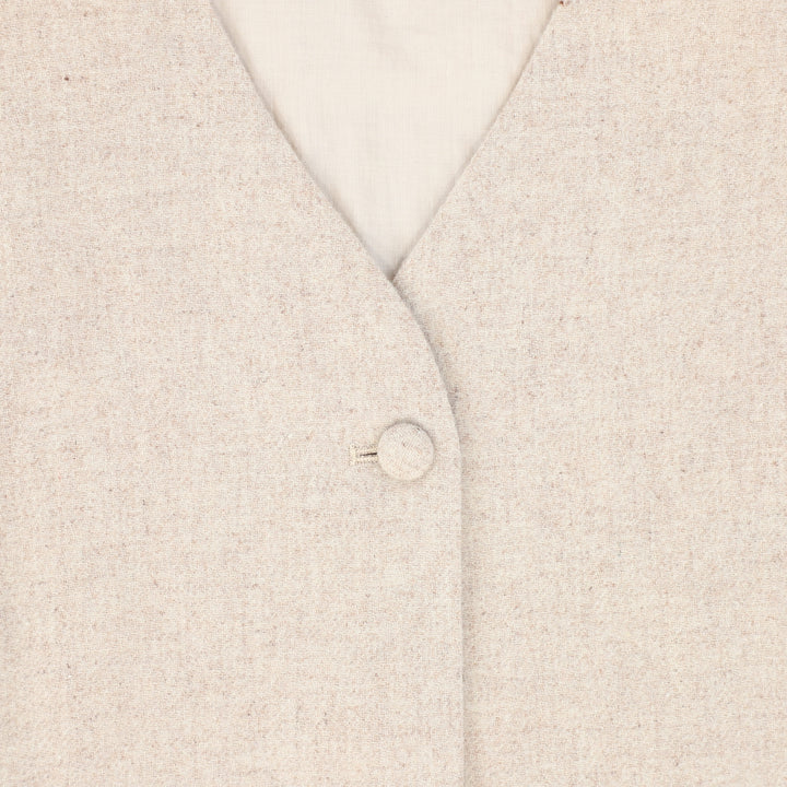 vest marled wool suit - oatmeal