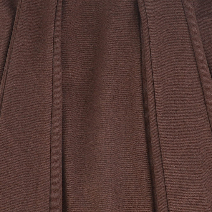 skirt wool a line knee length - rust