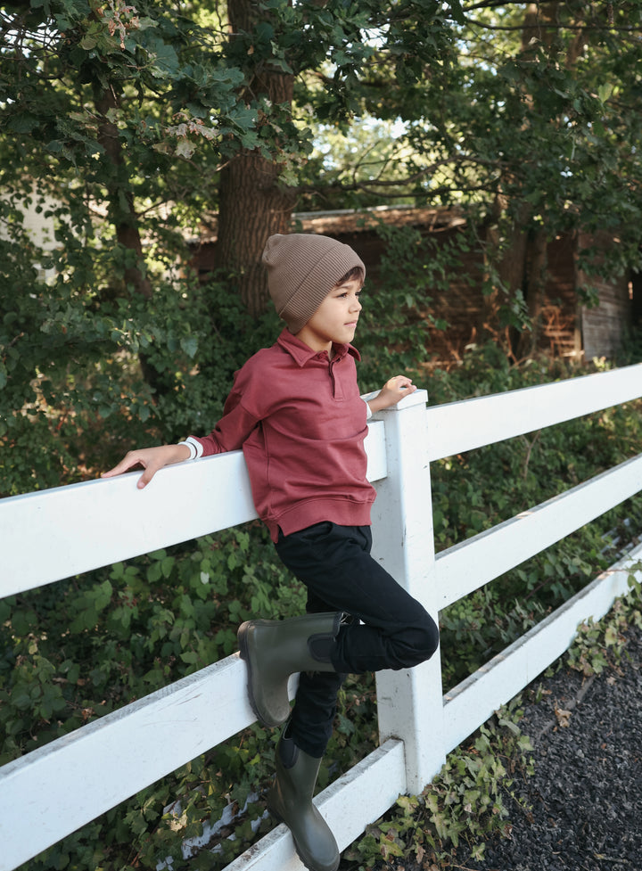 polo l/s clube de baseball sweatshirt - deep clay