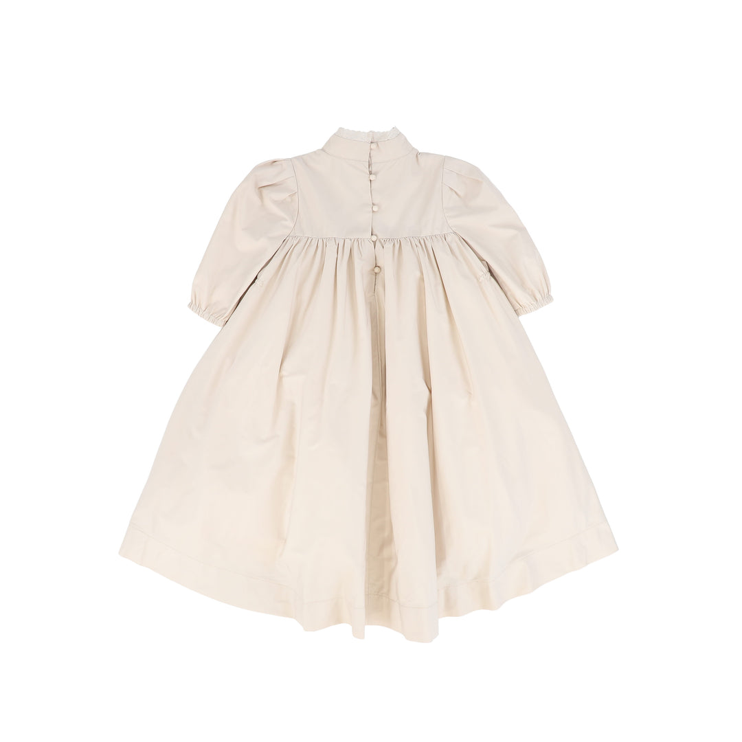 gown short taffeta lace detail - pink