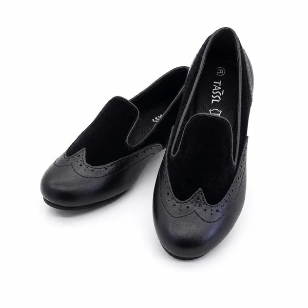 shoes rafia smoking flat - black