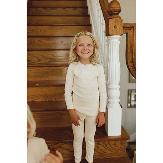 pajamas pointelle lace - cream