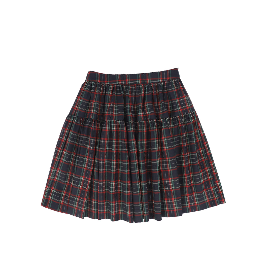 skirt plaid circle - navy plaid