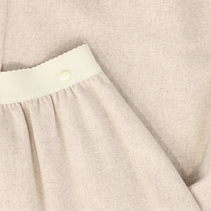skirt midi marled wool - oatmeal