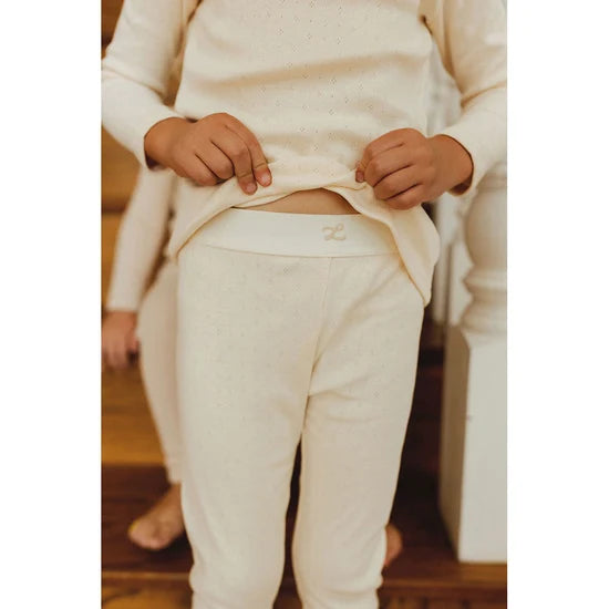 pajamas pointelle lace - cream