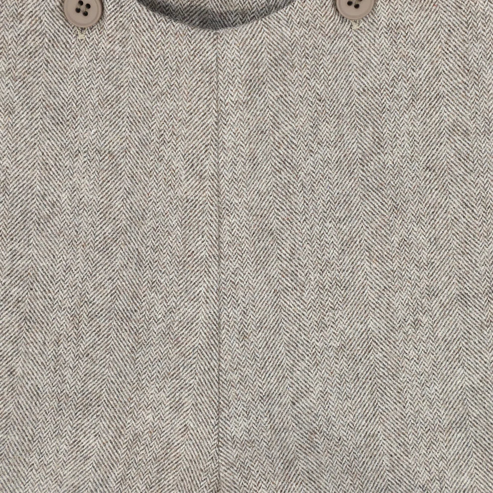 shorts herringbone suspender - brown