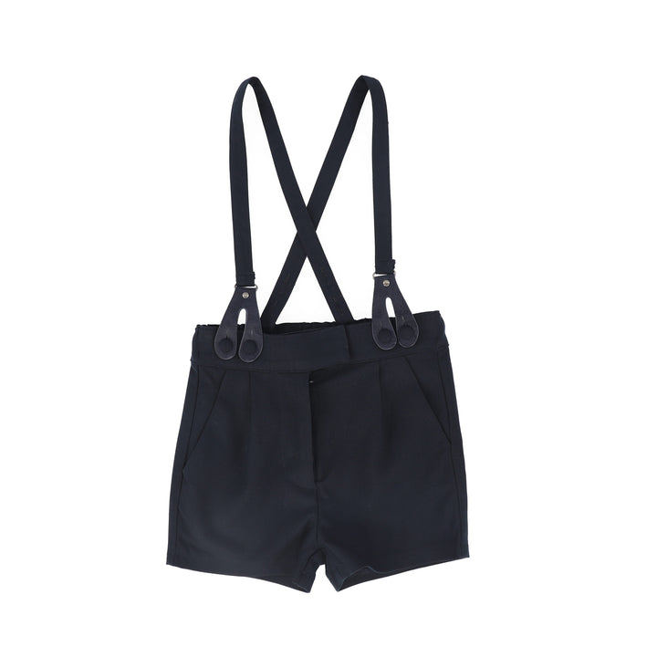 shorts double button suspender - navy