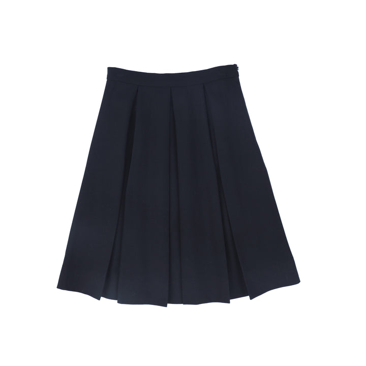 skirt wide pleated - navy