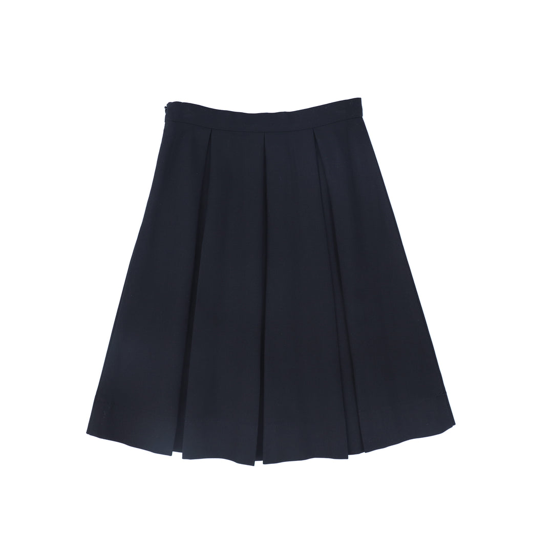 skirt wide pleated - navy