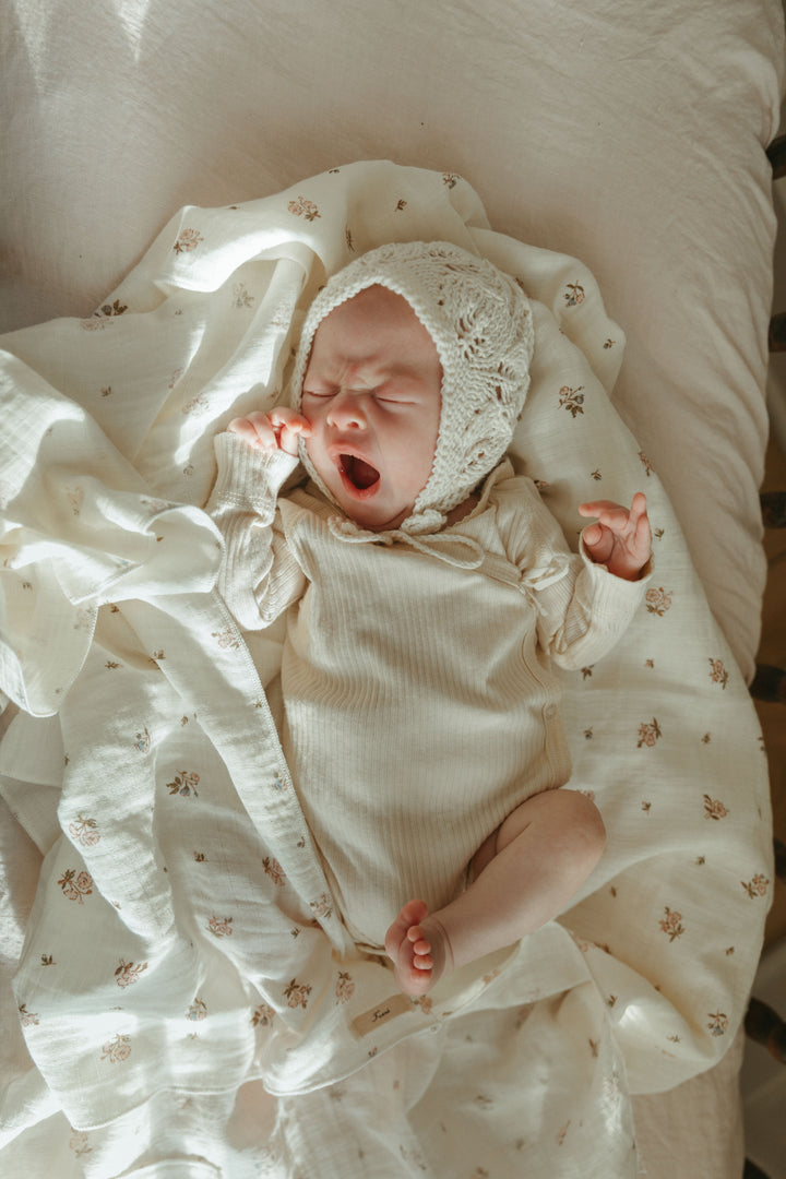 swaddle printed - poppy