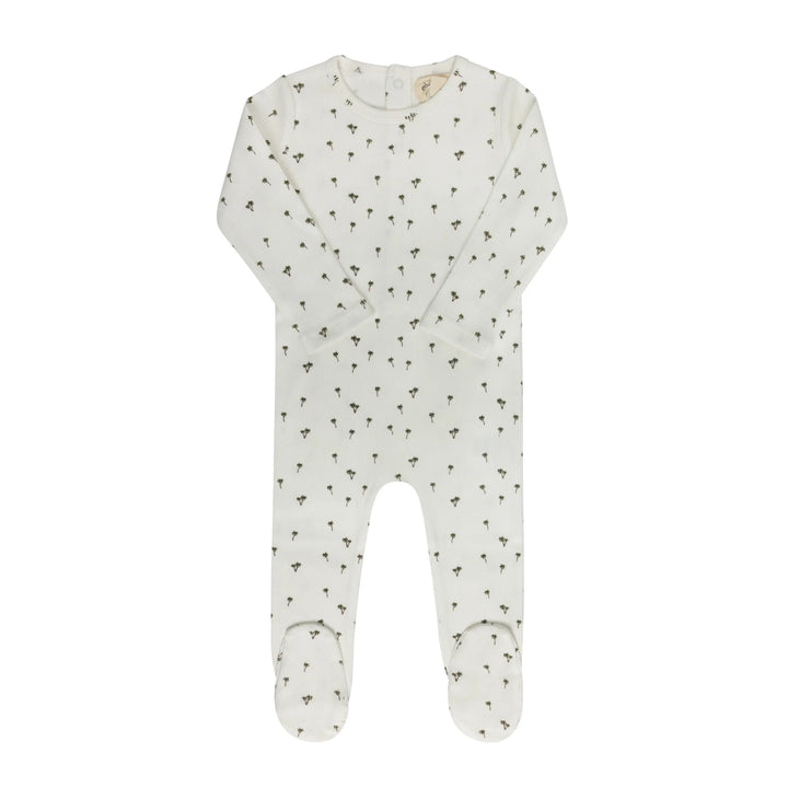 footie printed palm tree - ivory