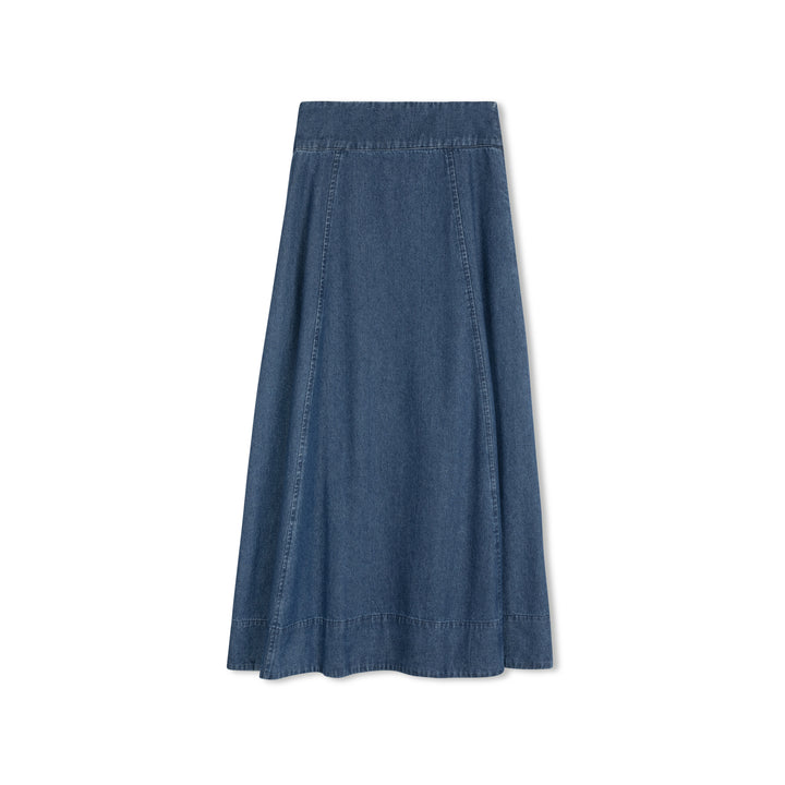 skirt maxi a line - denim