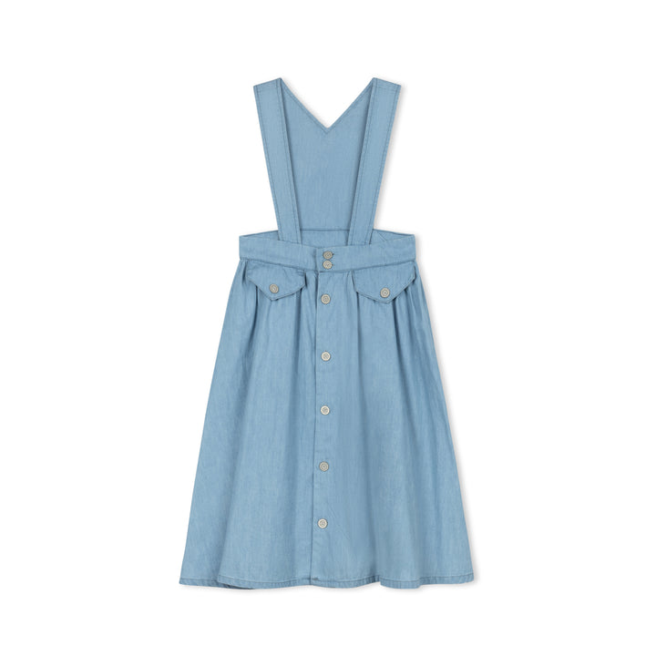 dress button down strap jumper - light denim