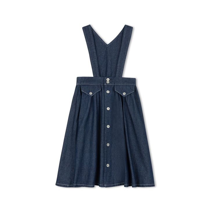 dress button down strap jumper - dark denim