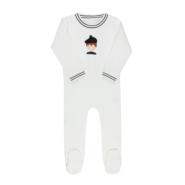 footie scottish boy - ivory/navy