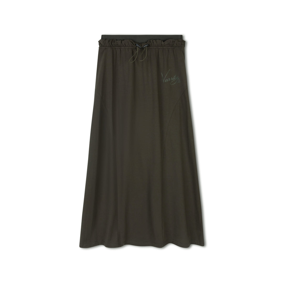 skirt midi drawstring - hunter