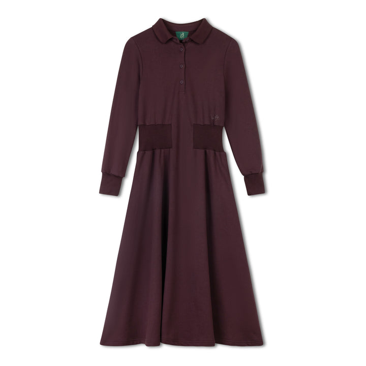 dress waisted shirt style sweatshirt - burgundy