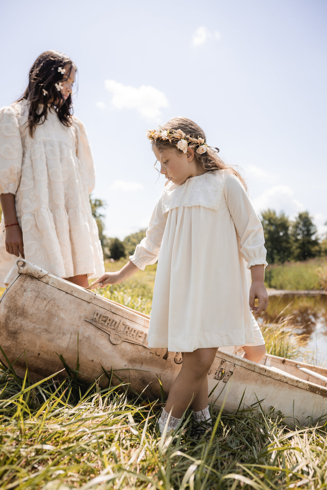 dress amillia textured tiered - ivory