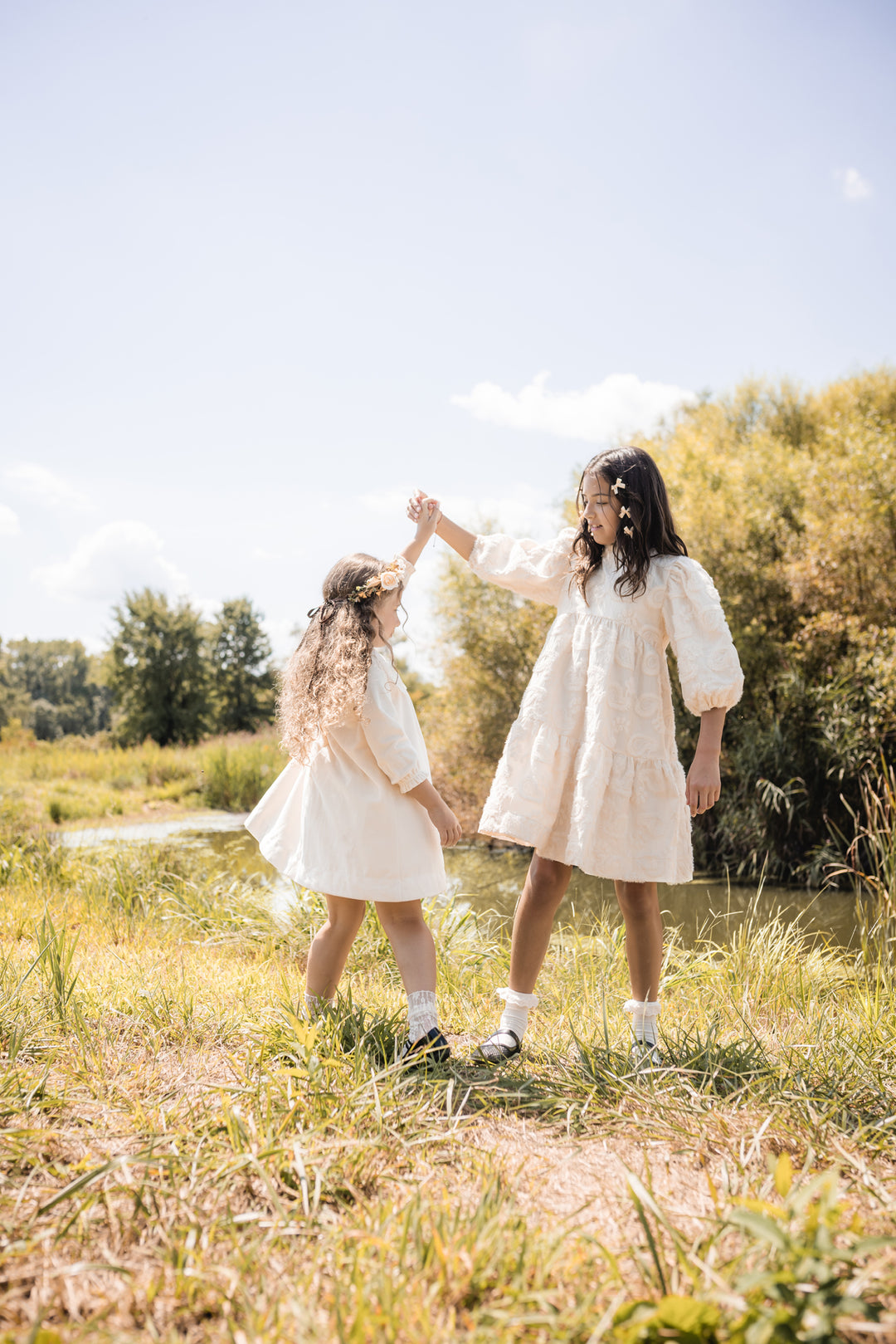 dress amillia textured tiered - ivory