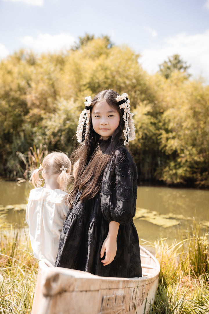 dress amillia textured tiered - black
