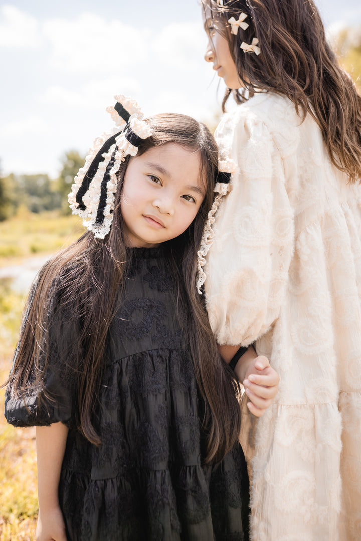 dress amillia textured tiered - black