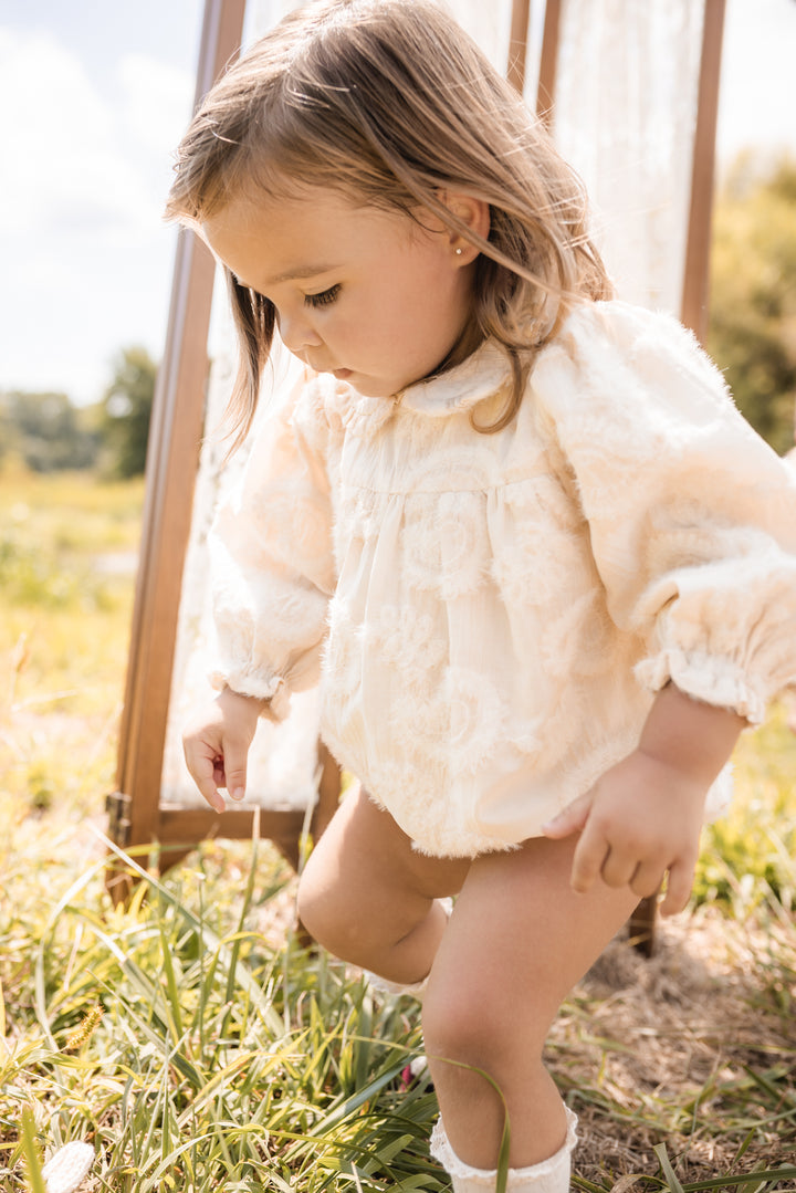 one piece amillia textured romper - ivory