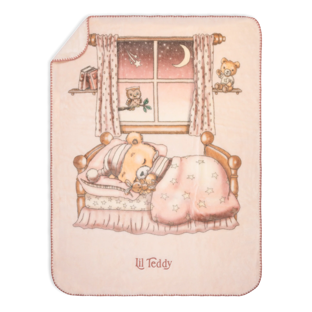 blanket teddy twinkle bigger - sugary pink