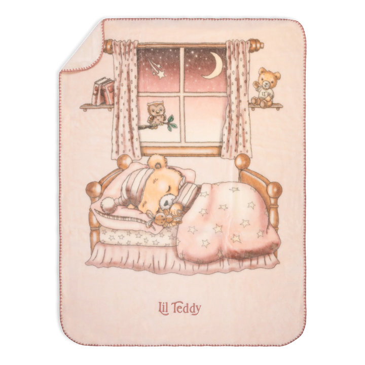 blanket teddy twinkle bigger - sugary pink